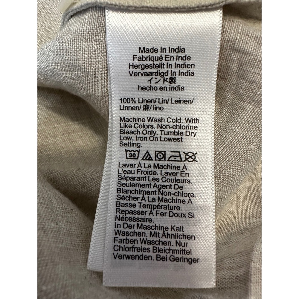 J.Crew Womens Coastal Linen Pintuck Sleeveless Cami Top Beige 3X Summer Boho - Picture 7 of 10